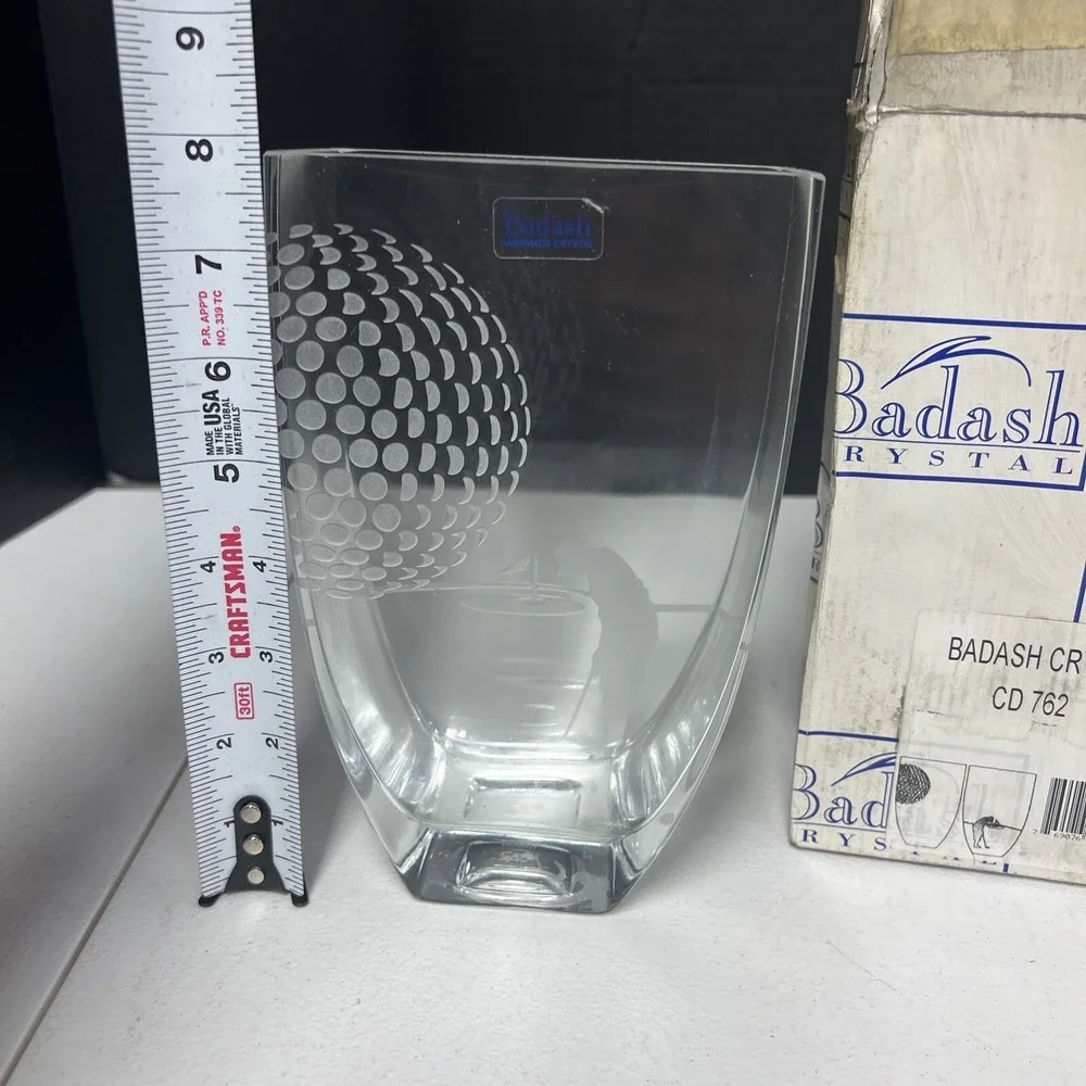 Badash Crystal Golf Themed Vase CD 762 8